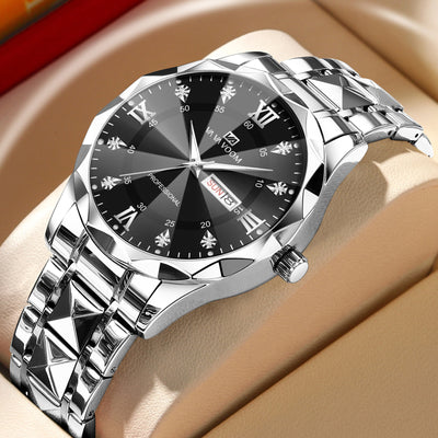 Reloj de Acero Tungsteno Resistente al Agua con Doble Calendario - Image 36