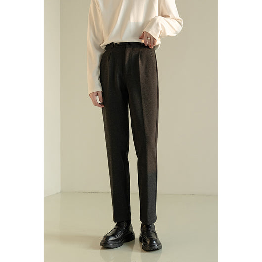 Pantalones de Traje de Lana Coreano Casual Hombre Madurez - Image 8