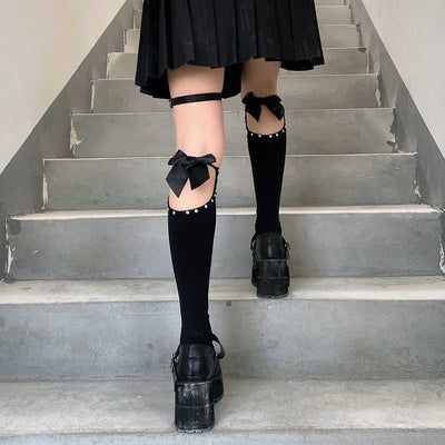 Calcetines Hasta la Rodilla con Tiras Cruzadas - Image 8