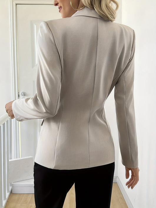 Chamarra Casual Entallada de Color Sólido para Mujer - Image 16