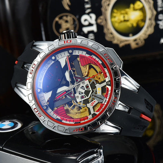 Reloj de Silicona Hueca con Esfera Grande y Redonda