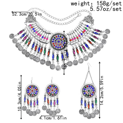 Conjunto Bohemio Vintage: Collar, Aretes y Tiara - Image 9