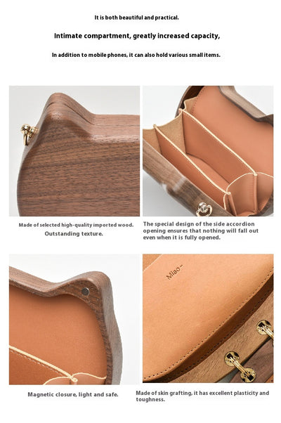 Bolso Bandolera de Madera Personalizado Trendy Log Creative - Image 20