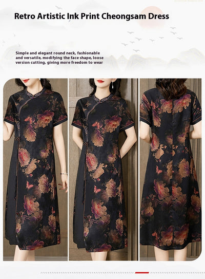 Cheongsam de Seda Mulberry Satinado - Estilo Occidental Moderno para Mujer - Image 13