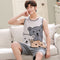 Pijama Hombre Algodón Premium - Conjunto Chaleco y Shorts