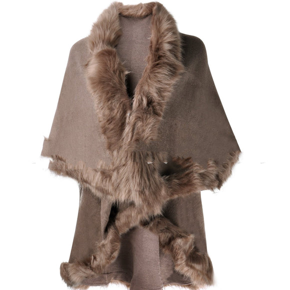 Cardigan Suelto Tipo Capa para Talla Grande Mujer