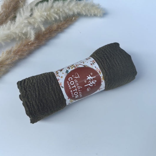 Pañuelo de Algodón y Lino Arrugado Monocromático - Image 33
