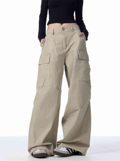 Pantalones Cargo Holgados para Mujer con Bolsillos Múltiples - Image 3