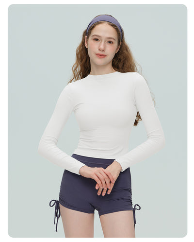 Playera Deportiva Mujer Manga Larga Ajustada para Yoga y Fitness - Image 12