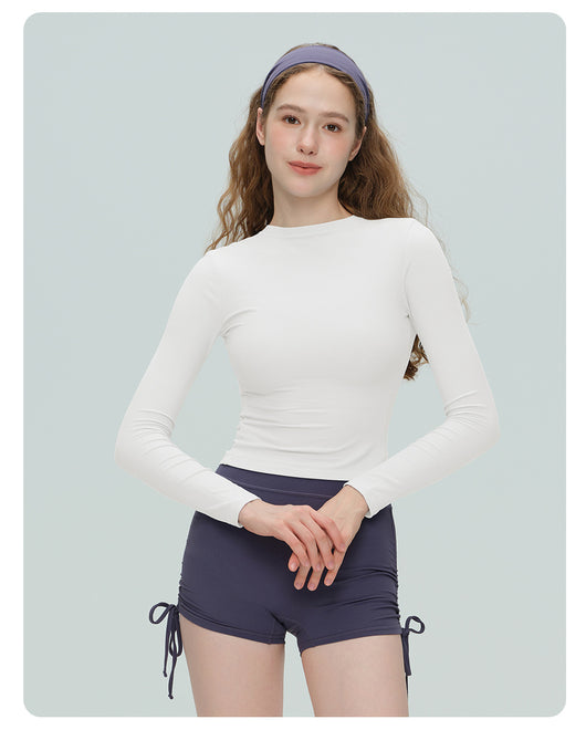 Playera Deportiva Mujer Manga Larga Ajustada para Yoga y Fitness - Image 12