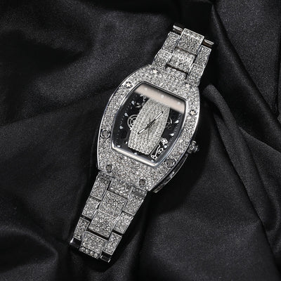 Reloj de Cuarzo Hip Hop Diseño Minimalista con Diamantes a Juego - Image 23
