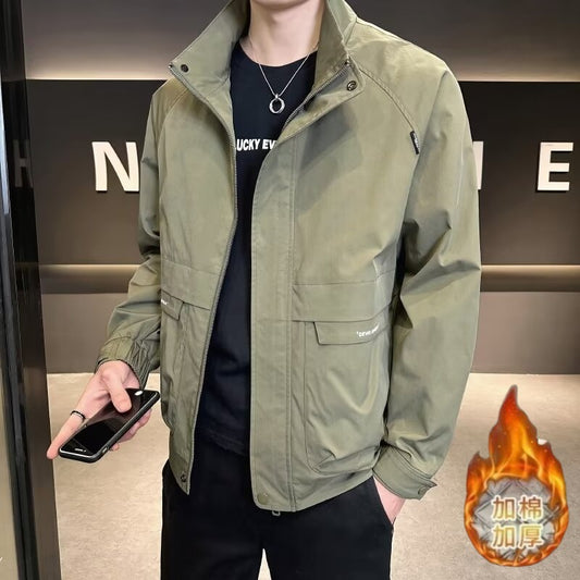 Chamarra Casual para Hombre con Cuello de Pie - Diseño Versátil y Elegante - Image 2