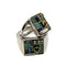 Original Trendy Brand Niche Design Circuit Sterling Plateado Ring A pair of rings