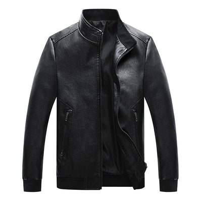 Chaqueta de Cuero PU Lavado para Hombre - Primavera y Otoño - Image 13
