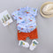 Conjunto Infantil Playera Manga Corta Estampado Dinosaurios
