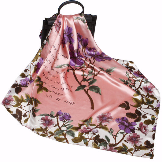 Pañuelo Musulmán Estampado en Seda Sintética con Diseño Floral - Image 6