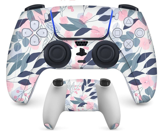 PS5 controller with a pastel marble sticker, showing the front and back views for anti-scratch protection. - Image 10