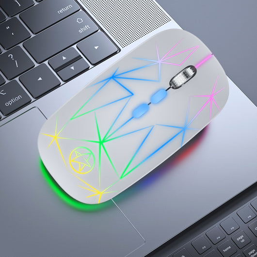 Ratón Inalámbrico Bluetooth Dual Mode con Luz LED, 5 Botones y Rueda de Metal - Image 5