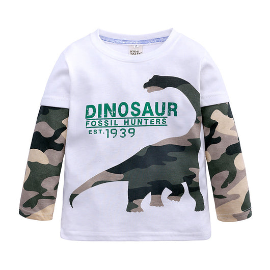 Camiseta Infantil Manga Larga Camuflaje Dinosaurio - Image 11