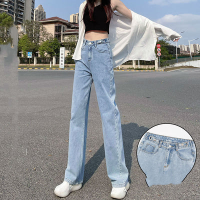 Jeans Rectos Anchos de Talle Alto para Verano - Image 13