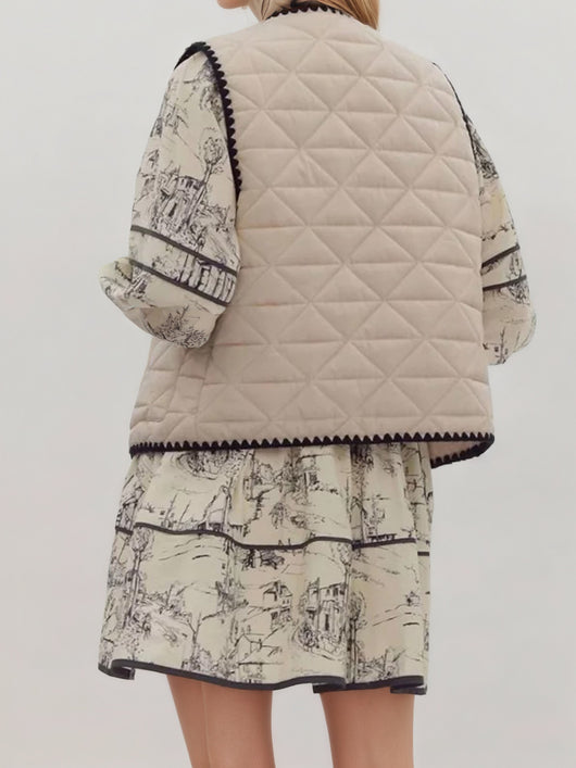 Chaleco Acolchado de Algodón para Mujer - Diseño Elegante Otoño Invierno - Image 7