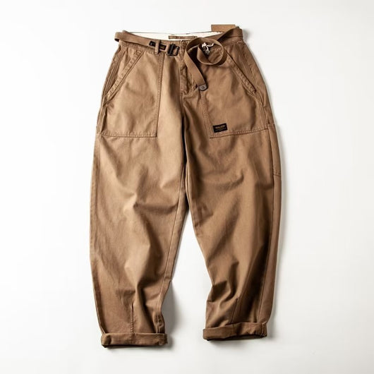 Pantalones Casuales Retro Americanos Talla Grande Rectos y Holgados - Image 7