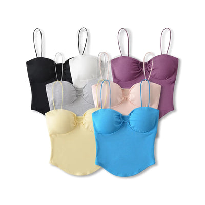 Top Escotado Estilo Hot Girl Americano para Mujer