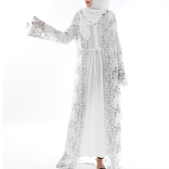 Roupas de Viagem Dubai com Bordado de Lantejoulas - Estilo Oriente Médio