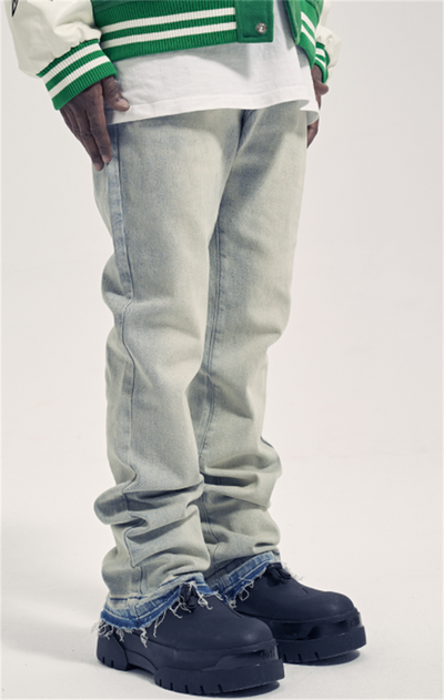 Jeans Slim Fit Flare Desgastados Trendy para Hombre - Image 12