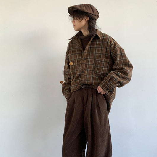 Camisa de Trabajo a Cuadros Vintage Invierno
