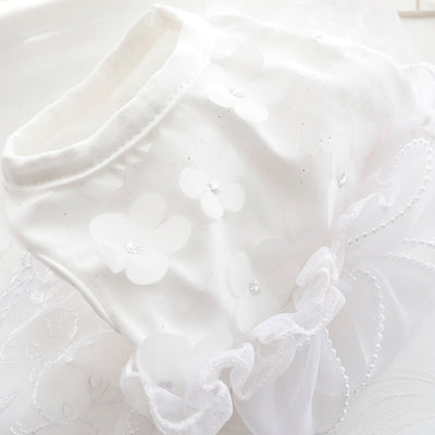 Vestido Princesa Delgado para Perro con Flores y Volantes Esponjosos - Image 3