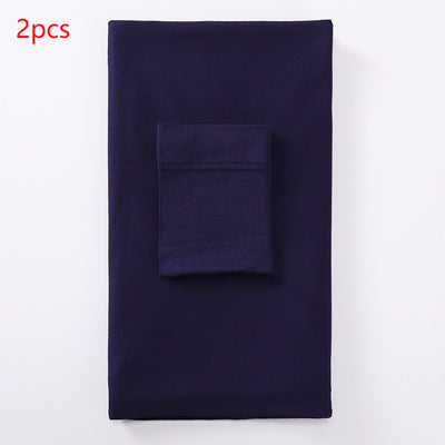 Black minimalist modal bottom hat integrated scarf, folded neatly on a white background. - Image 36
