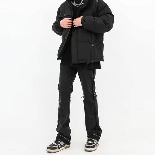 Jeans Negros Estilo Tooling con Bolsillos para Hombre - Image 10