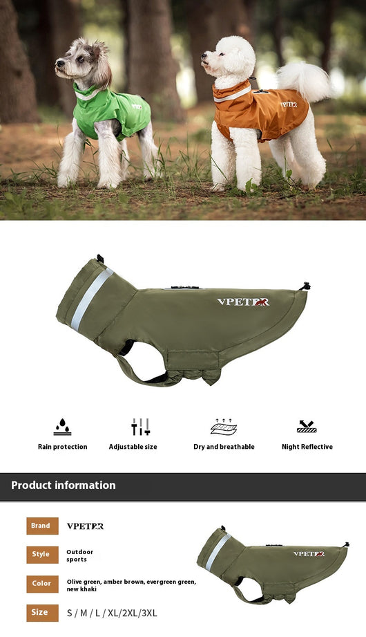 Poncho Impermeable Reflectante para Perros - Protección Total en Lluvia y Viento - Image 24