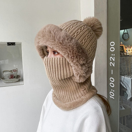 Conjunto Tejido Gorro y Bufanda con Forro Polar