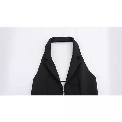 Blusa Escotada sin Espalda con Diseño de Cierre y Ajuste Ceñido - Image 4