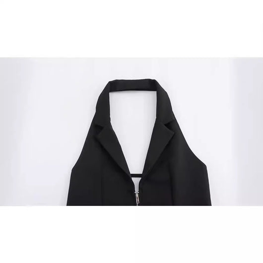 Blusa Escotada sin Espalda con Diseño de Cierre y Ajuste Ceñido - Image 4
