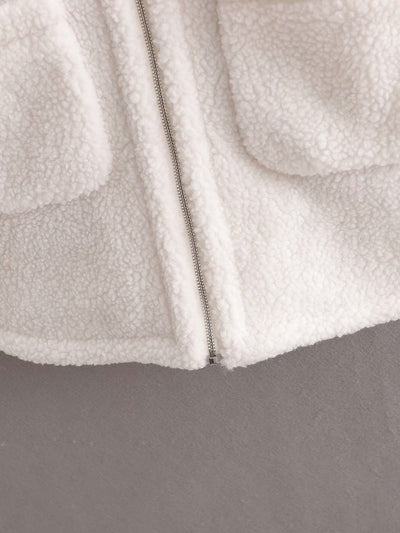 Chaqueta de Lana Suelta con Capucha para Mujer - Image 11