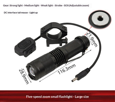 Linterna Táctica de Aleación de Aluminio con Zoom y Luz de Alta Intensidad - Image 13