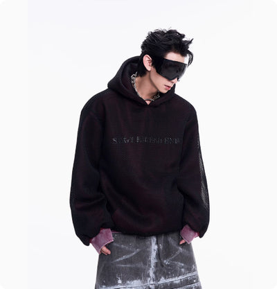 Suéter Hoodie Tejido Calado con Forro Polar para Hombre - Image 11