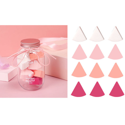 Set de Esponjas de Maquillaje: Beauty Egg, Cojín Abanico y Borla Triangular - Image 3
