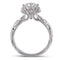 Women's Vintage Hollowed-out Moissanite Diamond Ring 1.5Carat Size9