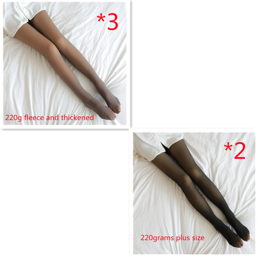 Leggins Térmicos Translúcidos Talla Grande con Forro Polar para Invierno - Image 30