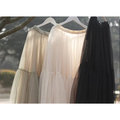 Falda Maxi de Tul Negro con Vuelo Amplio - Diseño Elegante para Primavera - Image 6