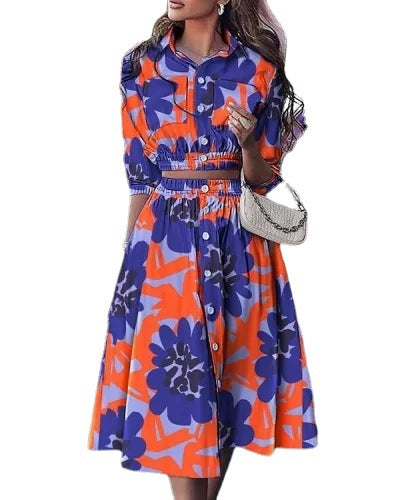 Conjunto de Falda y Top Estampado Europeo Americano - Moda Actual - Image 8