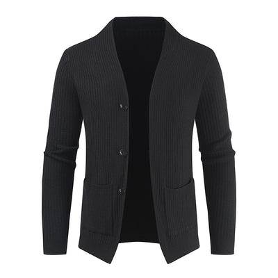 Cardigan Casual de Hombre Manga Larga Abotonado - Image 10