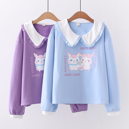 Suéter Estampado Conejo para Mujer - Blusa Cómoda Otoño Invierno - Image 5