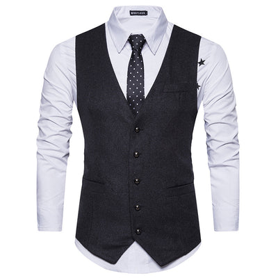 Chaleco de Traje Slim Fit Profesional Británico para Hombre - Image 2