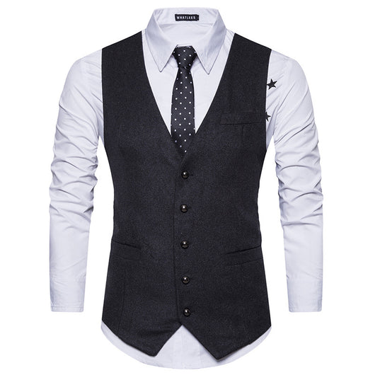 Chaleco de Traje Slim Fit Profesional Británico para Hombre - Image 2