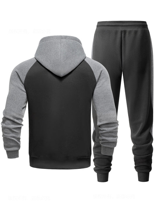 Sudadera con Capucha Raglan Bicolor para Hombre - Casual y Deportivo - Image 26